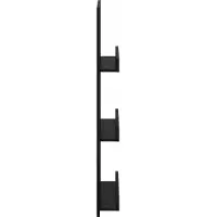 vidaXL Étagère à magazines avec étagères Noir aspect chêne 43 x 11 x 102 cm