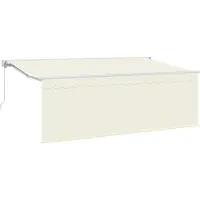 vidaXL , store enroulable crème, 350 x 200 cm, polyester et aluminium