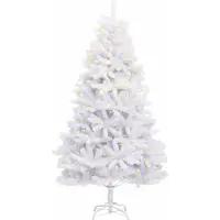 vidaXL Sapin de Noël artificiel avec 300 LED Blanc 300 cm PVC et métal