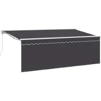 vidaXL Store rétractable Anthracite 400 x 200 cm