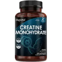 Buporai Créatine Monohydrate 3000mg (120 gélules) Complément alimentaire, énergie, force, muscles, santé musculaire