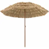 vidaXL parasol de plage Nature 255 x 255 x 255 x 255 cm Polyester et acier
