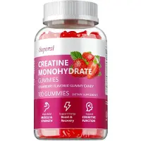 Buporai Créatine monohydrate (100 gommes) Complément alimentaire, énergie, muscle, endurance, santé musculaire, récupération, fonction cognitive