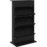 vidaXL Étagère de rangement, noire, imitation chêne, 70 x 41 x 126 cm