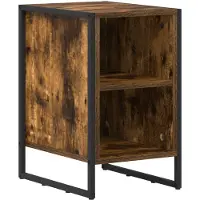 vidaXL Table de chevet 2 pcs Chêne Fumé 39.5 x 30 x 50 cm