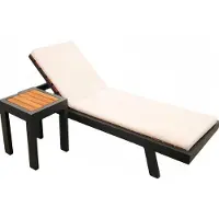 Xl Moebel Gmbh Klassische Chaiselongue+Couchtisch Modern Luxus Garten Möbel Schwarz mit Kissen