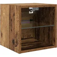vidaXL : 8 supports muraux pour téléviseur, en bois recyclé