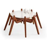 AEA Table basse de style contemporain nouveau mobilier de salon haut de gamme en verre et en bois