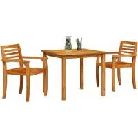 vidaXL Ensemble de jardin 3 pcs brun bois massif acacia