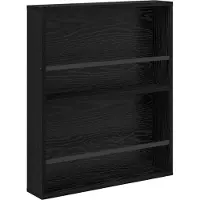 vidaXL Étagère de rangement, 2 pièces, noire, imitation chêne, 60 x 12 x 70 cm