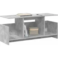 vidaXL Support TV , 102 x 35 x 45 cm, gris béton, panneau de fibres de bois