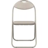vidaXL : Ensemble de 8 chaises pliantes, revêtues de similicuir, couleur sable, dimensions : 48 x 43,5 x 81 cm