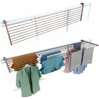 Foxydry Duo Séchoir à linge 202 cm - Séchoir pliable en aluminium pour l'extérieur