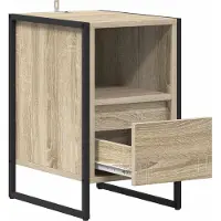 vidaXL Table de chevet Sonoma 39,5 x 30 x 50 cm Bois d'ingénierie