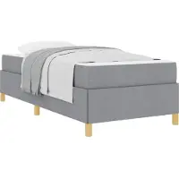 vidaXL Cadre de lit avec matelas gris clair 90 x 190 cm Tissu