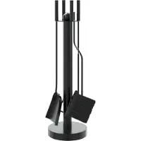 vidaXL Ensemble d'ustensiles de cheminée 5 pièces 18 x 56 cm Acier