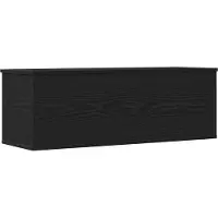 vidaXL Boîte de rangement noire imitation chêne 102 x 35 x 35 cm