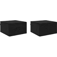 vidaXL Cabinet de chevet avec tiroir 2 pcs Chêne noir 35 x 35 x 20 cm