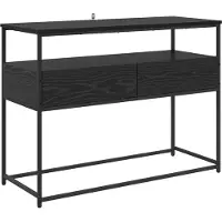 vidaXL Table console Chêne noir 100 x 40 x 75 cm Bois d'ingénierie