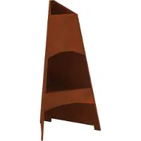 vidaXL – Brasero décor imitation rouille, 50 x 50 x 95 cm, acier résistant aux intempéries