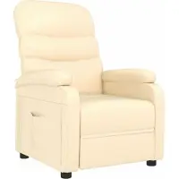 vidaXL Fauteuil inclinable Crème Similicuir