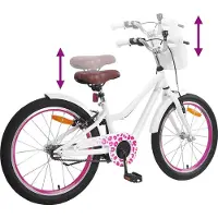 vidaXL Vélo pour enfant avec roues d'appoint, 20 pouces, pour les 6-11 ans, blanc