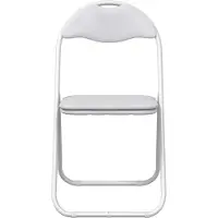 vidaXL : Ensemble de 8 chaises pliantes en similicuir blanc, dimensions : 48 x 43,5 x 81 cm