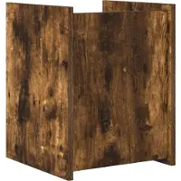 vidaXL Étagère à magazines Chêne fumé 35 x 35 x 45 cm Bois composite
