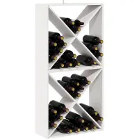 vidaXL Casier à vin 2 pcs Blanc 62 x 25 x 62 cm Pin massif