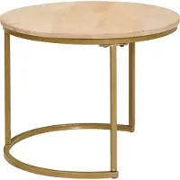 vidaXL : Ensemble de 3 tables gigognes, couleur marron, 54 x 54 x 40 cm