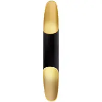 LIGHT IMPRESSIONS Applique LED Apodis 500 12 W 3000 K 76x500mm noir/or en aluminium dimmable