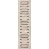 Interiyou Tapis d'intérieur et d'extérieur Kano Crème/Beige A6 80 x 300 cm