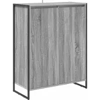 vidaXL Cabinet à chaussures avec stockage Gris Sonoma 79 x 36 x 100 cm