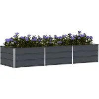 vidaXL Jardinière Anthracite 240 X 80 X 45 Cm Acier