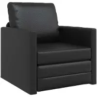 vidaXL Canapé de sol avec fonction sommeil noir 112x174x55 cm similicuir