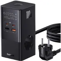 Baseus PowerCombo Tower Universal Black AC Fast charging Indoor