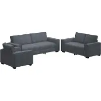 vidaXL Ensemble de canapés 3 pièces avec coussins gris foncé velours