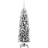 vidaXL Sapin de Noël artificiel Vert 150 cm PVC et acier et plastique