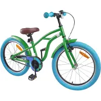 vidaXL Vélo enfant 22 pouces pour enfants de 7 à 12 ans Vert