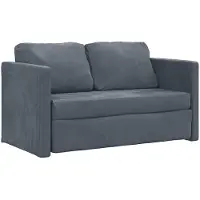 vidaXL Canapé de sol avec fonction sommeil gris foncé 122x204x55 cm velours