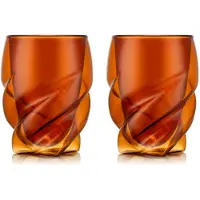 Bodum Pavina Paris Lot de 2 verres thermiques à double paroi en verre borosilicate rouge transparent - 270 ml