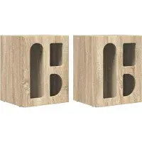 vidaXL Table de chevet 2 pcs Chêne Sonoma 40 x 35 x 50 cm