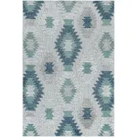 Morhane Bahama Parz tapis extérieur/intérieur poils longs/ras rectangle 140x200cm bleu
