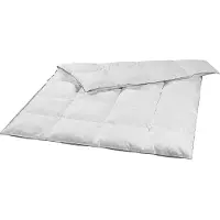 Sleepling Couette en duvet, couette toute saison, 155 x 220 cm, 20% duvet / 80% plumes, couette matelassée, pour un sommeil réparateur