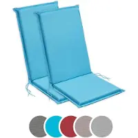 Sleepling - Set de 2 coussins pour chaise de jardin, 120 x 50 cm, 6 cm d'épaisseur, rouge