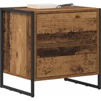 vidaXL Table de chevet Bois Ancien 50 x 39,5 x 50 cm Bois d'ingénierie