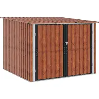 vidaXL Rangement pour vélos, 3 pièces, marron, 216 x 207 x 158 cm, métal