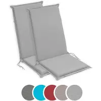 Sleepling Coussin pour fauteuil de jardin, 120 x 50 cm, modèle haut, épaisseur 6 cm, argent,