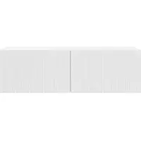 vidaXL Meuble TV , blanc brillant, 98 x 31 x 29,5 cm, aggloméré