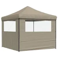 vidaXL , tente de fête, 292 x 292 x 315 cm, couleur taupe, tissu Oxford